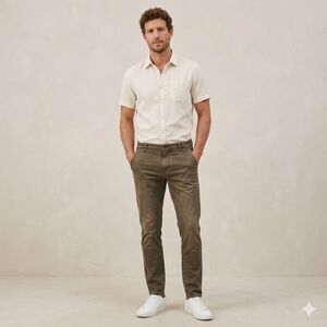 Industrie Brown Casual Chino Cotton Pants 30 x 32 Work Casual